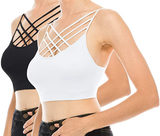 Women's Comfortable Bralette Tank Top. Triple Criss Cross Design From Actishape