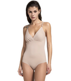 Women's Full Bodysuit With Snap Closure Gussett Design From Actishape