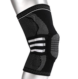 Compression Knee Sleeve Brace with Silicone Patella Stabiliser Support