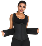 Neoprene High-Compression Waist Trainer Vest With Velcro & Zipper