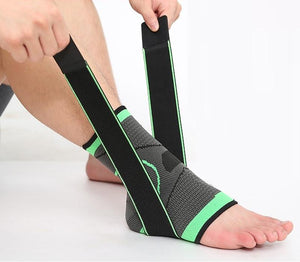 Ankle Brace - Compression Support Sleeve - Adjustable Stabiliser Straps